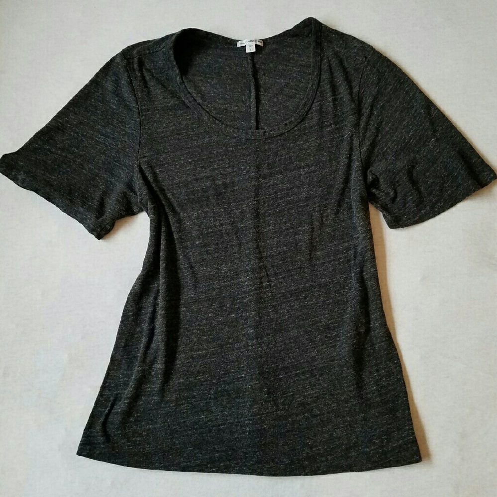 James Perse Charcoal Short Sleeve Tee